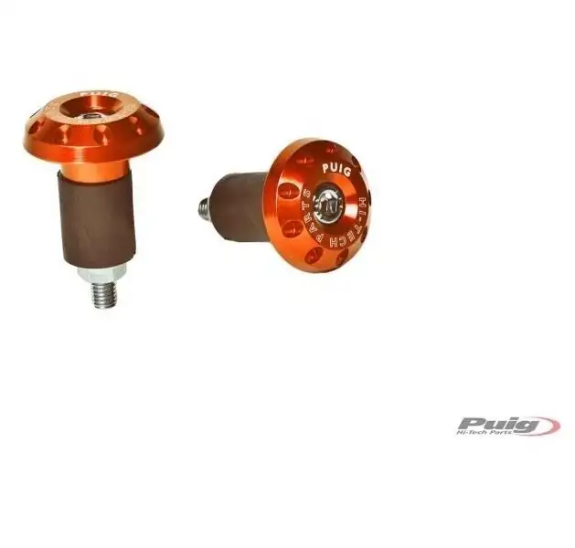 Contrappesi manubrio Race Puig per Ducati Scrambler 400 Sixty 2 16-20 (COPPIA) colore arancione