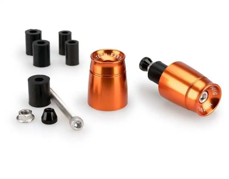 Contrappesi manubrio Sport Puig per Ducati Scrambler 800 Full Throttle 15-25 (COPPIA) colore arancione