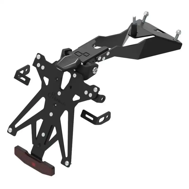 KIT Portatarga Lightech per Aprilia Tuono V4 1100 Factory 21-24 regolabile con Lucetarga LED + Catadiottro