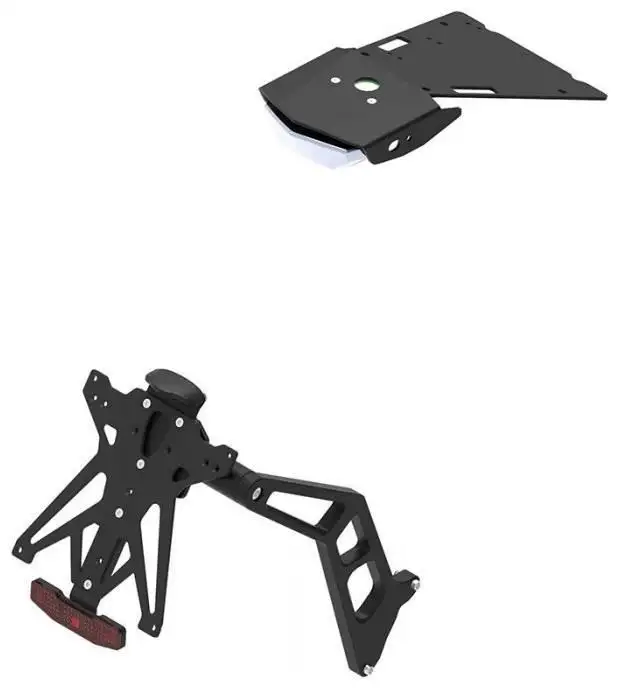 KIT Portatarga Lightech per BMW R nine T 16-19 regolabile con Lucetarga LED + Catadiottro