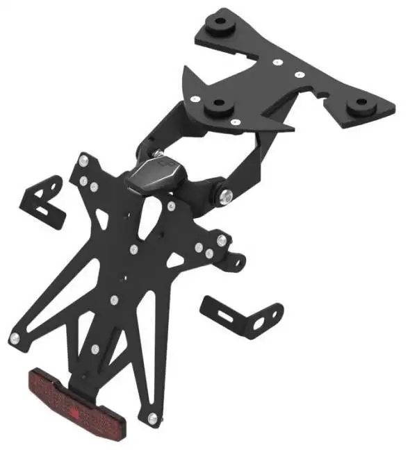 KIT Portatarga Lightech per BMW S 1000 RR 09-18 regolabile con Lucetarga LED + Catadiottro