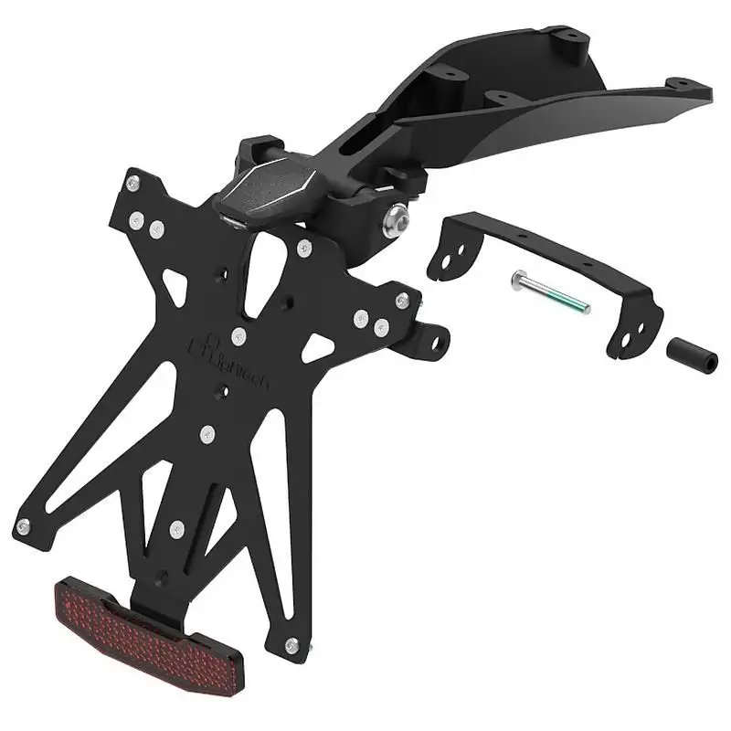 KIT Portatarga Lightech per Ducati 1199 Panigale Superleggera 12-16 regolabile con Lucetarga LED + Catadiottro