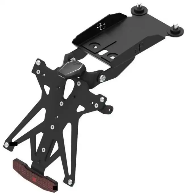 KIT Portatarga Lightech per Ducati Hypermotard 821 13-15 regolabile con Lucetarga LED + Catadiottro