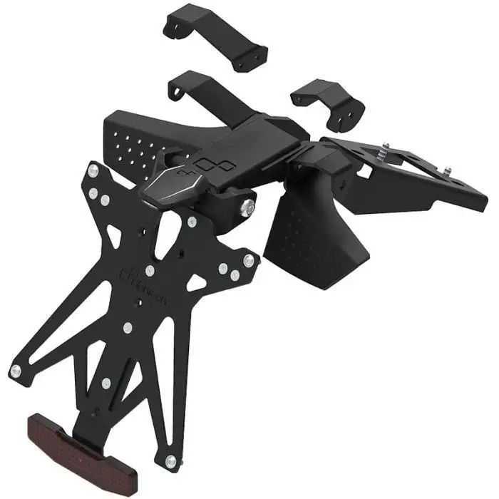 KIT Portatarga Lightech per Ducati Hypermotard 950 SP 19-25 regolabile con Lucetarga LED + Catadiottro