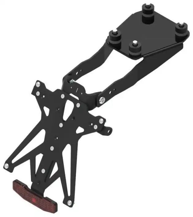 KIT Portatarga Lightech per Ducati Monster 1200 17-21 regolabile con Lucetarga LED + Catadiottro