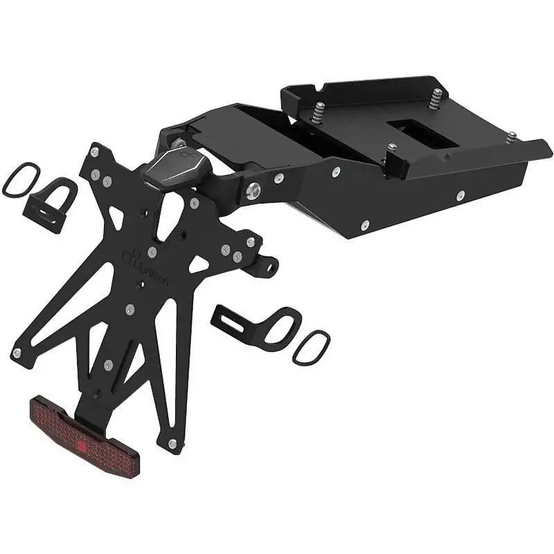 KIT Portatarga Lightech per Ducati Multistrada V4 21-23 regolabile con Lucetarga LED + Catadiottro (NON COMPATIBILE con la versione con RADAR)