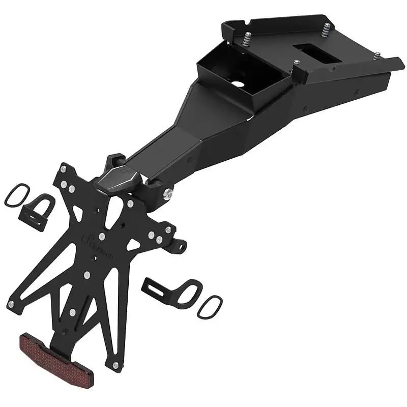 KIT Portatarga Lightech per Ducati Multistrada V4 RS 21-24 regolabile con Lucetarga LED + Catadiottro (COMPATIBILE con la versione con RADAR)