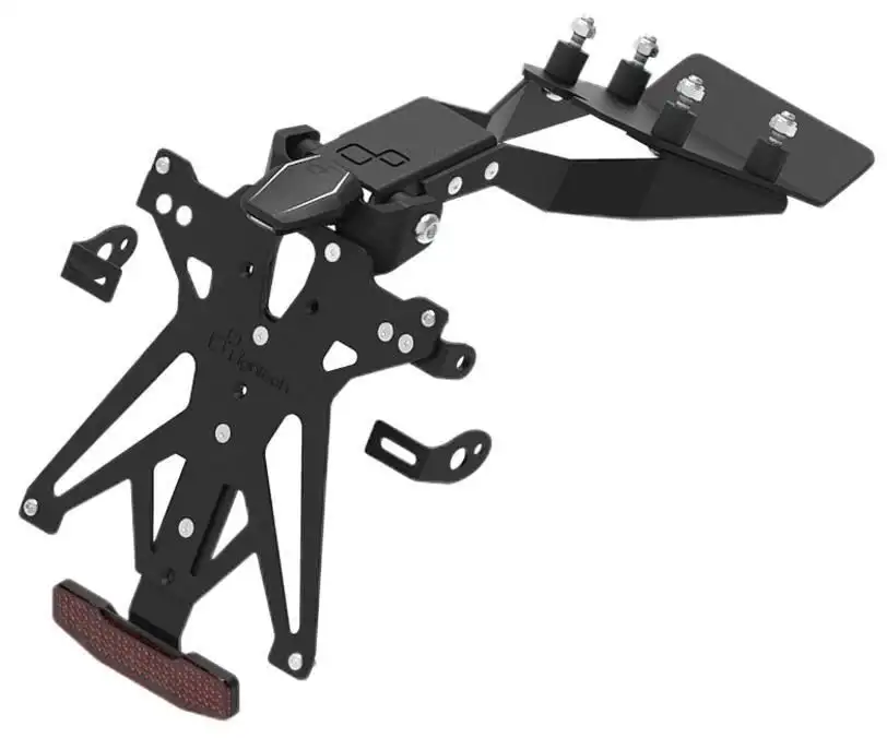 KIT Portatarga Lightech per KTM 125 Duke 2024 regolabile con Lucetarga LED + Catadiottro