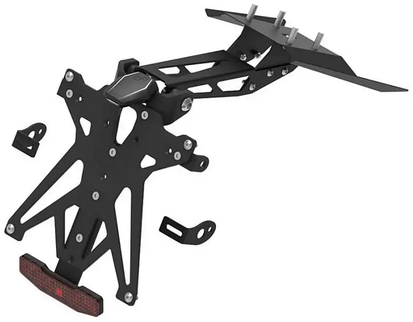 KIT Portatarga Lightech per KTM 390 Duke 17-23 regolabile con Lucetarga LED + Catadiottro