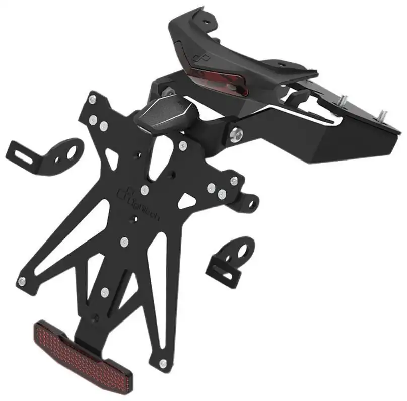 KIT Portatarga Lightech per Suzuki GSX-8S 23-24 regolabile con Faro Stop e Posizione posteriore LED + Catadiottro