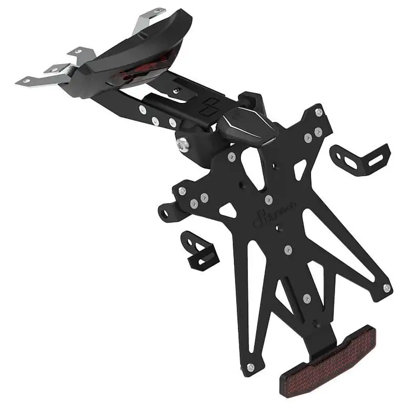 KIT Portatarga Lightech per Triumph Trident 660 21-24 regolabile con Faro Stop e Posizione posteriore LED + Catadiottro e luce targa