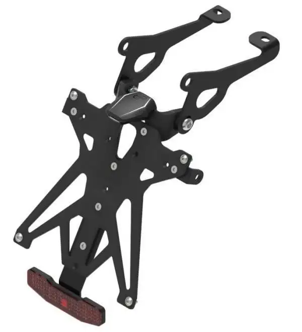 KIT Portatarga Lightech per Yamaha FZ6 Fazer 05-06 regolabile con Lucetarga LED + Catadiottro (SOLO per frecce piccole)