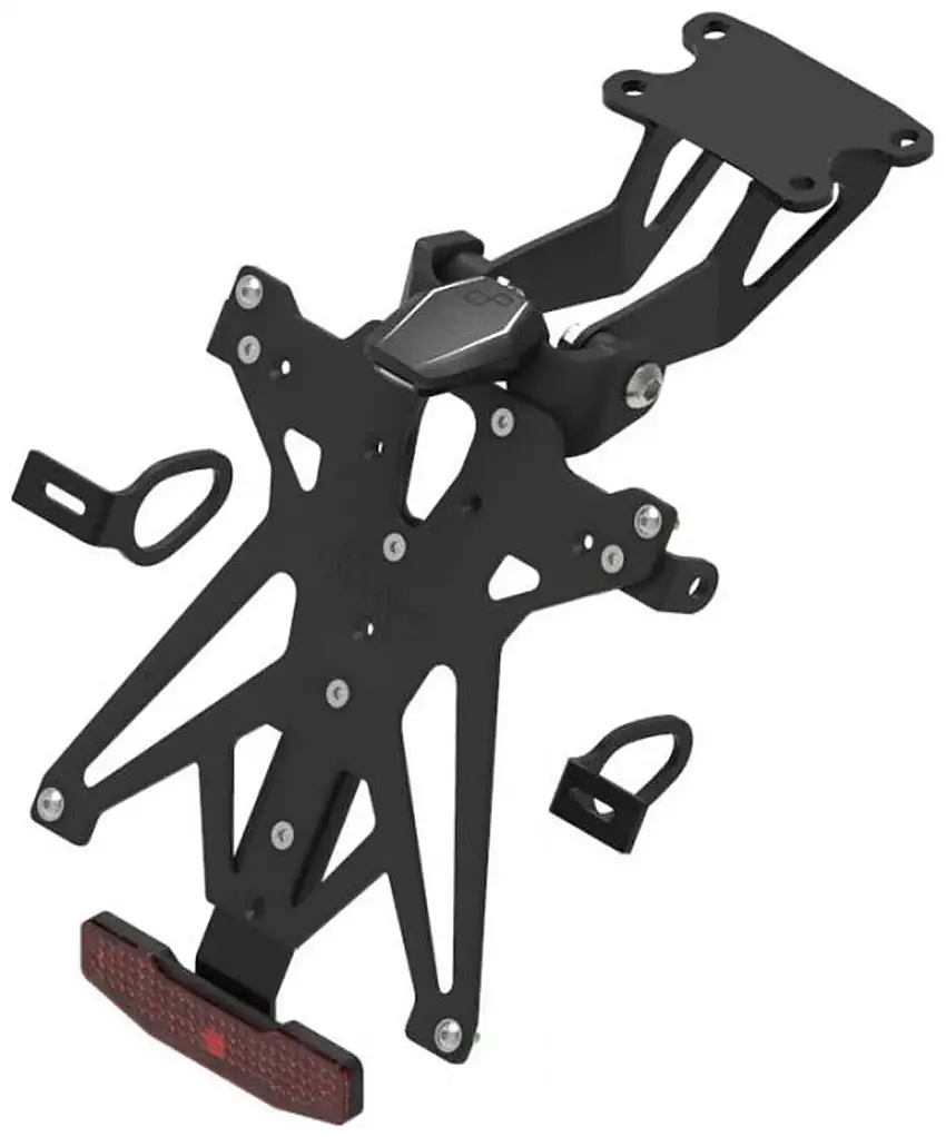 KIT Portatarga Lightech per Yamaha MT-07 Tracer 700 20-24 regolabile con Lucetarga LED + Catadiottro