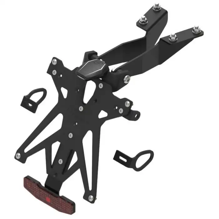 KIT Portatarga Lightech per Yamaha MT-09 13-16 regolabile con Lucetarga LED + Catadiottro