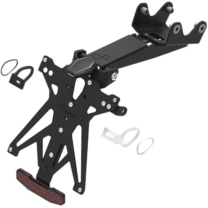 KIT Portatarga Lightech per Yamaha MT-09 24-25 regolabile con Lucetarga LED + Catadiottro