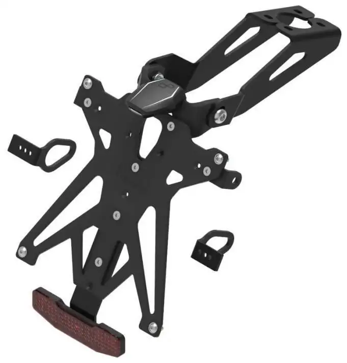 KIT Portatarga Lightech per Yamaha R1 04-08 regolabile con Lucetarga LED + Catadiottro