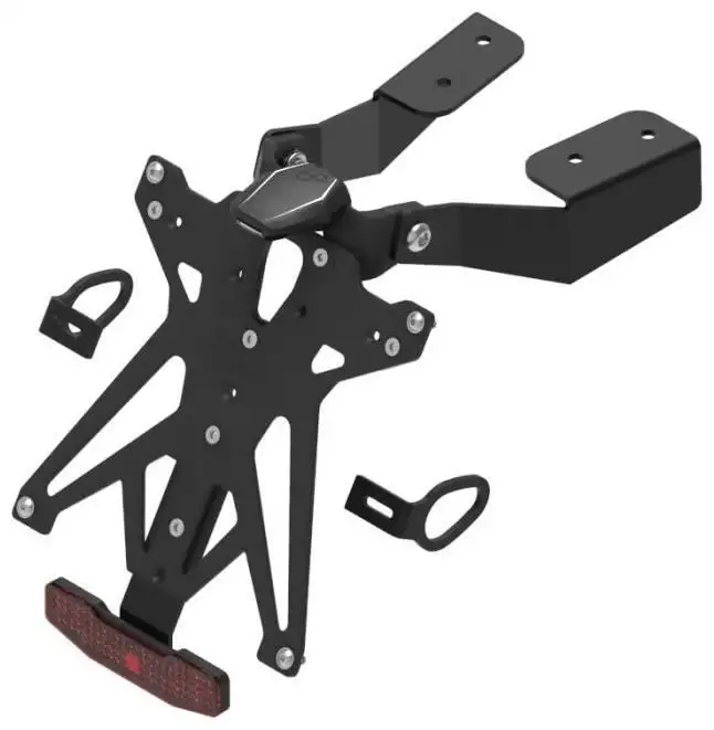 KIT Portatarga Lightech per Yamaha T-Max 530 17-19 regolabile con Lucetarga LED + Catadiottro