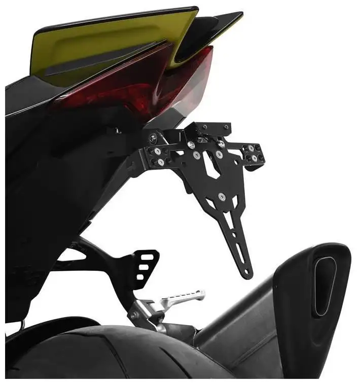 KIT Portatarga PRO Ibex Zieger per Aprilia RSV4 1100 Factory ABS 22-23 regolabile con Lucetarga LED + Catadiottro