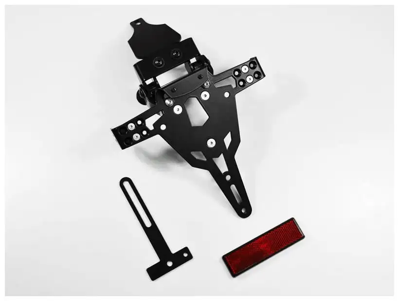 KIT Portatarga PRO Ibex Zieger per Aprilia Shiver 750 GT 08-16 regolabile con Lucetarga LED + Catadiottro