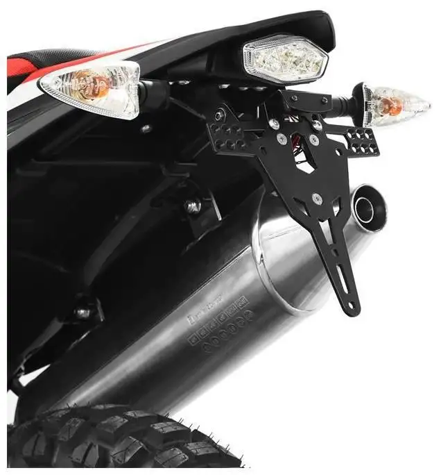 KIT Portatarga PRO Ibex Zieger per Aprilia SX 125 4T 18-23 regolabile con Lucetarga LED + Catadiottro