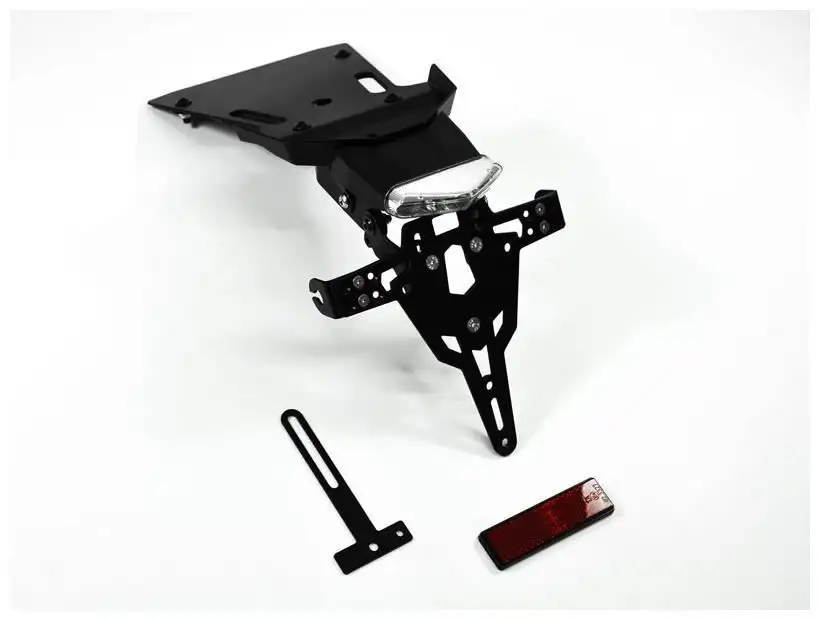 KIT Portatarga PRO Ibex Zieger per BMW R nine T Scrambler 16-23 regolabile con faro stop e posizione posteriore led + Catadiottro
