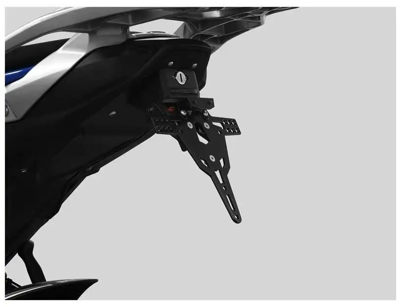 KIT Portatarga PRO Ibex Zieger per BMW S 1000 XR 15-19 regolabile con faro stop e posizione posteriore led + Catadiottro