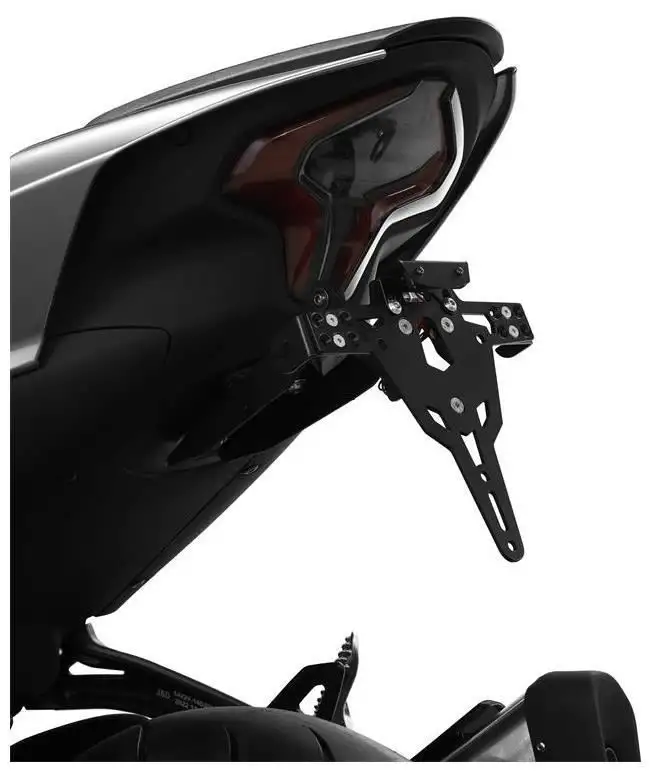 KIT Portatarga PRO Ibex Zieger per CFMoto 450 SR 23-25 regolabile con Lucetarga LED + Catadiottro