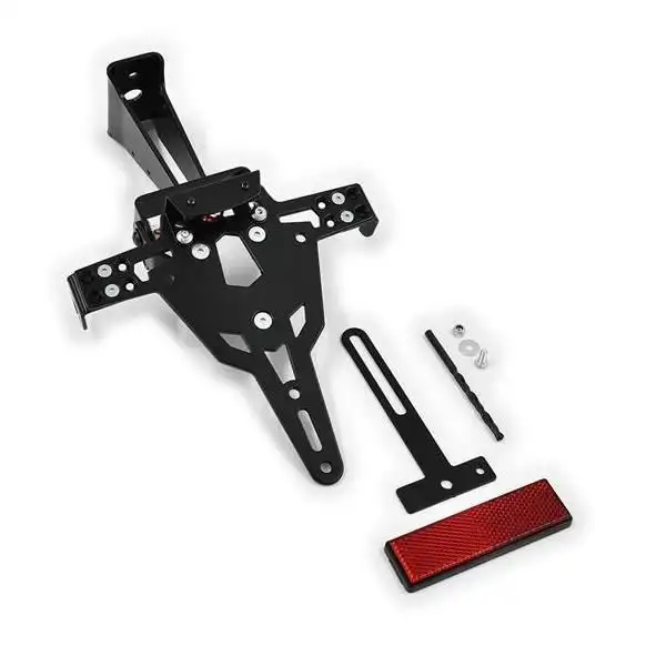 KIT Portatarga PRO Ibex Zieger per Ducati 1098 S 07-10 regolabile con Lucetarga LED + Catadiottro