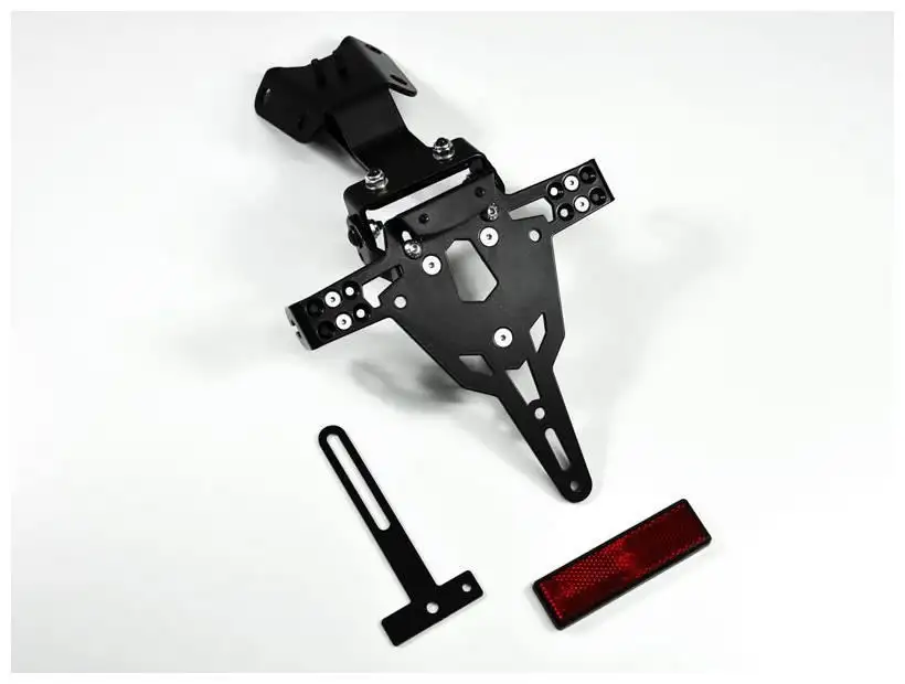 KIT Portatarga PRO Ibex Zieger per Ducati Hypermotard 1100 07-09 regolabile con Lucetarga LED + Catadiottro