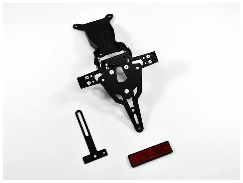 KIT Portatarga PRO Ibex Zieger per Ducati Hyperstrada 939 16-18 regolabile con Lucetarga LED + Catadiottro