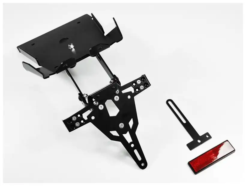 KIT Portatarga PRO Ibex Zieger per Ducati Monster 696 08-14 regolabile con Lucetarga LED + Catadiottro