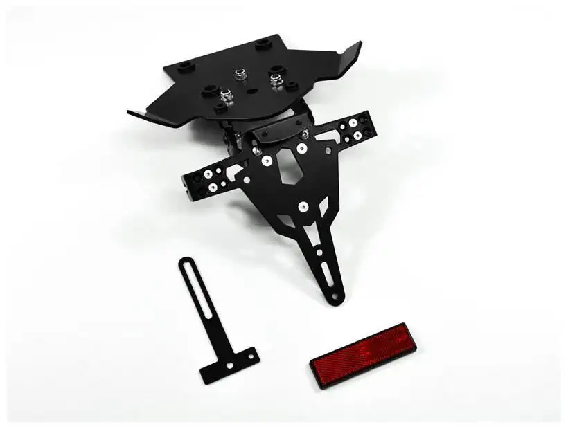 KIT Portatarga PRO Ibex Zieger per Ducati Multistrada 1200 ABS 10-12 regolabile con Lucetarga LED + Catadiottro