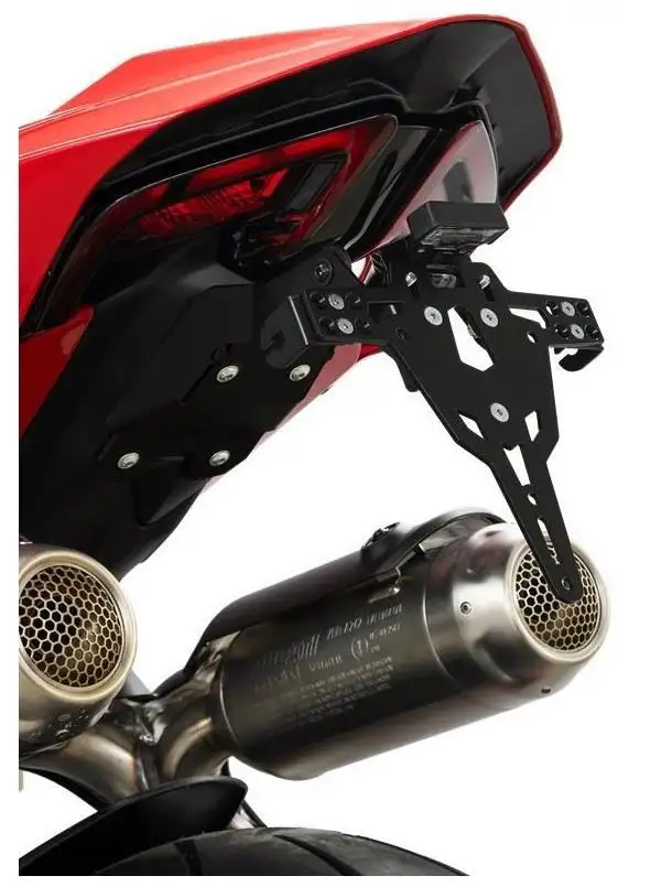 KIT Portatarga PRO Ibex Zieger per Ducati Panigale V2 2025 regolabile + Catadiottro