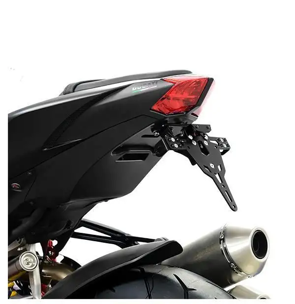 KIT Portatarga PRO Ibex Zieger per Ducati Streetfighter 848 12-15 regolabile con Lucetarga LED + Catadiottro