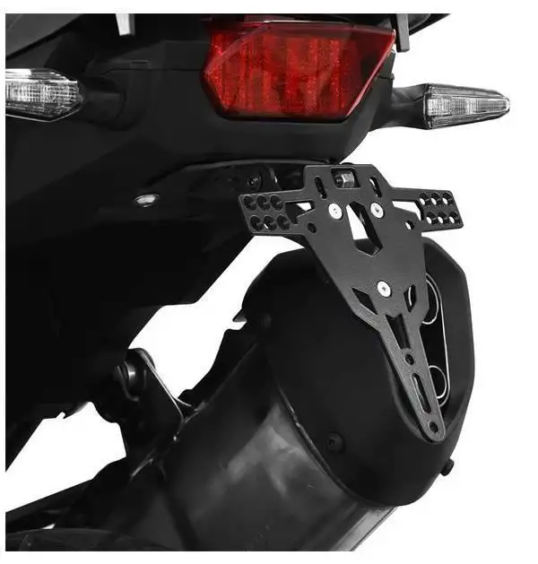 KIT Portatarga PRO Ibex Zieger per Honda Africa Twin CRF 1000 L DCT 18-19 regolabile con Lucetarga LED + Catadiottro