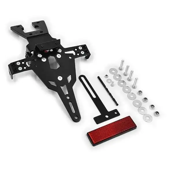 KIT Portatarga PRO Ibex Zieger per Honda CB 1000 R 08-17 regolabile con Lucetarga LED + Catadiottro