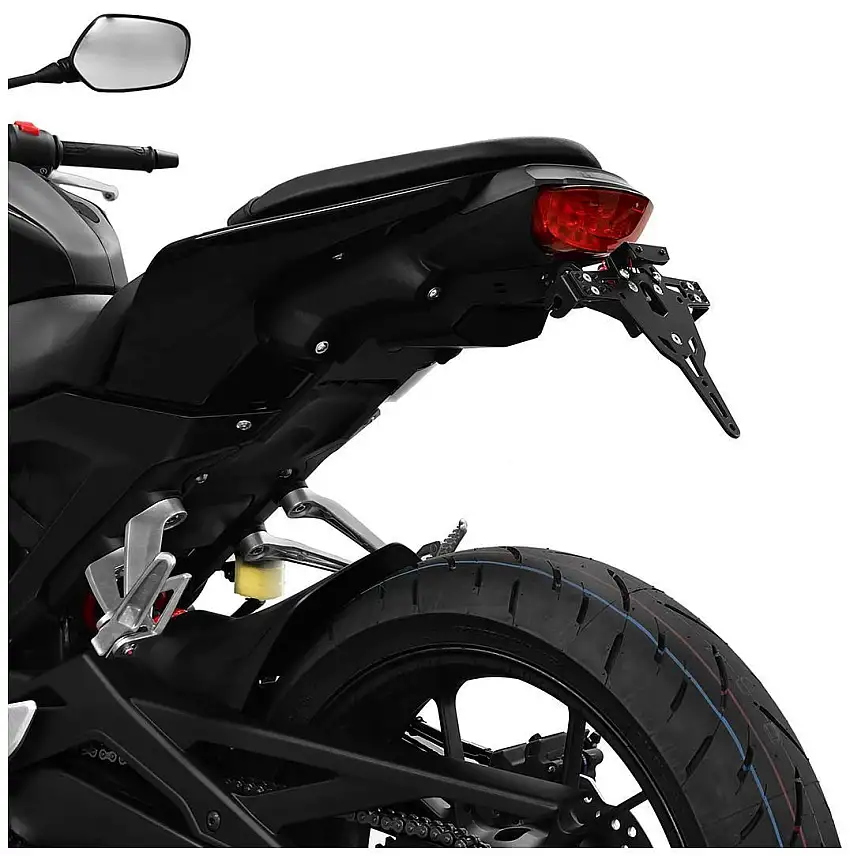 KIT Portatarga PRO Ibex Zieger per Honda CB 125 R 18-25 regolabile con Lucetarga LED + Catadiottro