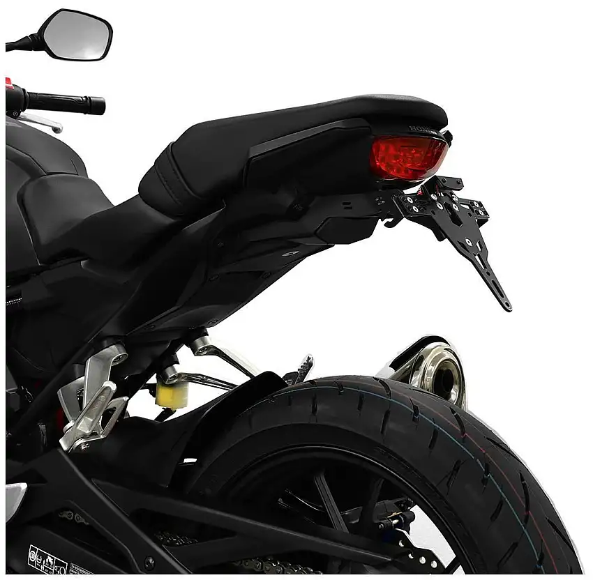 KIT Portatarga PRO Ibex Zieger per Honda CB 300 R 18-25 regolabile con Lucetarga LED + Catadiottro