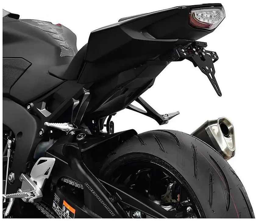 KIT Portatarga PRO Ibex Zieger per Honda CBR 1000 RR SP 17-19 regolabile con Lucetarga LED + Catadiottro