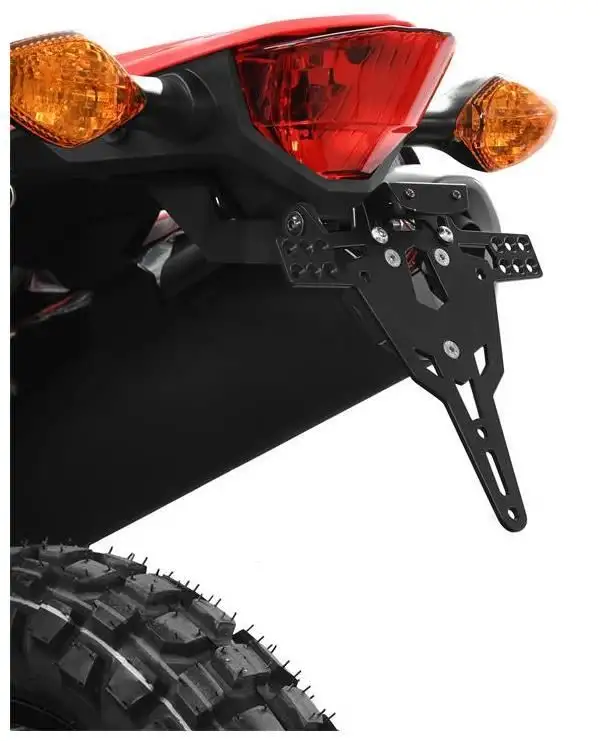 KIT Portatarga PRO Ibex Zieger per Honda CRF 300 L 21-25 regolabile con Lucetarga LED + Catadiottro
