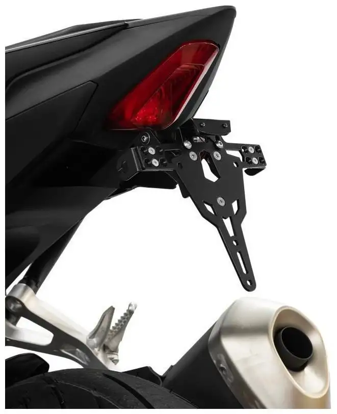 KIT Portatarga PRO Ibex Zieger per Honda Hornet 1000 SP 2025 regolabile con Lucetarga LED + Catadiottro