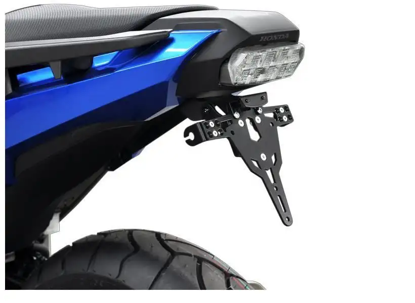 KIT Portatarga PRO Ibex Zieger per Honda NC 750 S DCT 16-20 regolabile con Lucetarga LED + Catadiottro