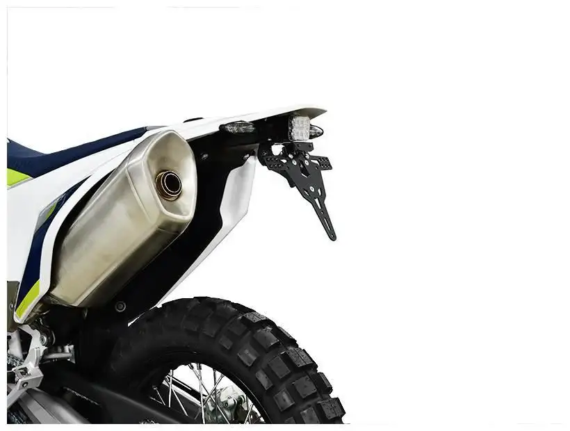 KIT Portatarga PRO Ibex Zieger per Husqvarna 701 Supermotard 16-22 regolabile con Lucetarga LED + Catadiottro