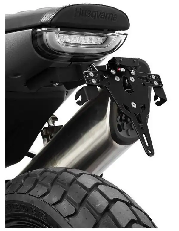 KIT Portatarga PRO Ibex Zieger per Husqvarna Svartpilen 801 24-25 regolabile con Lucetarga LED + Catadiottro