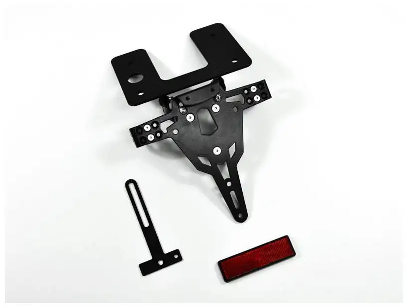 KIT Portatarga PRO Ibex Zieger per Kawasaki ER6N 09-11 regolabile con Lucetarga LED + Catadiottro