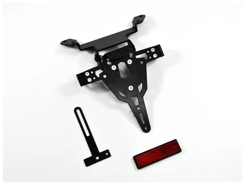 KIT Portatarga PRO Ibex Zieger per Kawasaki Ninja 250 R 08-12 regolabile con Lucetarga LED + Catadiottro