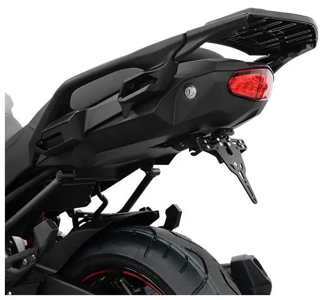 KIT Portatarga PRO Ibex Zieger per Kawasaki Versys 1000 17-18 regolabile con Lucetarga LED + Catadiottro