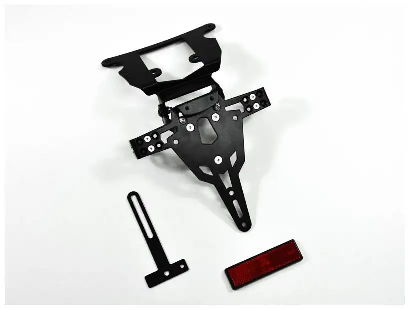 KIT Portatarga PRO Ibex Zieger per Kawasaki Z 800 E 13-16 regolabile con Lucetarga LED + Catadiottro