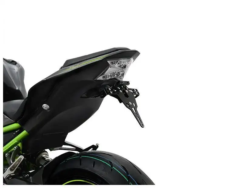 KIT Portatarga PRO Ibex Zieger per Kawasaki Z 900 E 17-19 regolabile con Lucetarga LED + Catadiottro