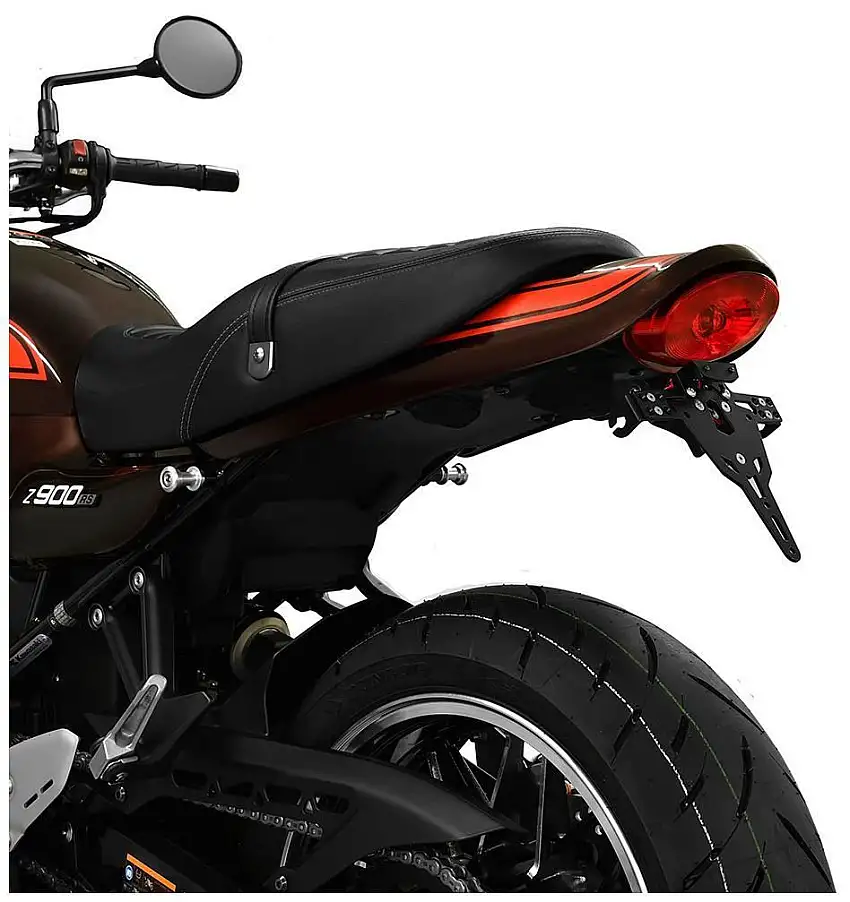 KIT Portatarga PRO Ibex Zieger per Kawasaki Z 900 RS SE 21-25 regolabile con Lucetarga LED + Catadiottro